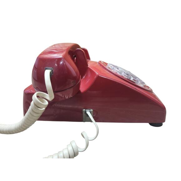 Vintage 1984 Bell System Western Electric 500 DM Cherry Red Rotary Dial Phone - Picture 9 of 12